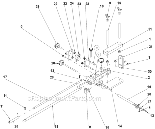 Page B Diagram and Parts List for BD10  Barranca Diamond Circular Saw